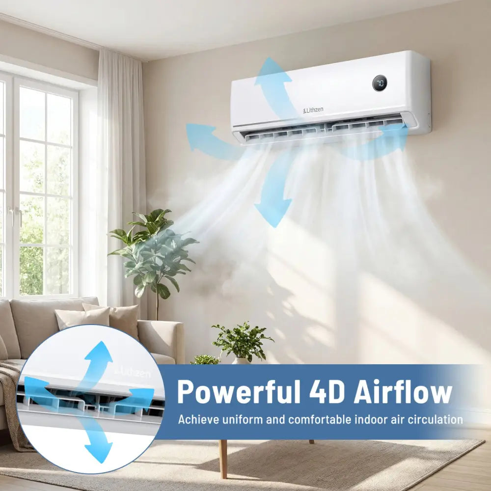 18000 BTU 18.1 SEER2 208/230V Mini Split Air Conditioner Works with Alexa - White - 18000 BTU Mini Split