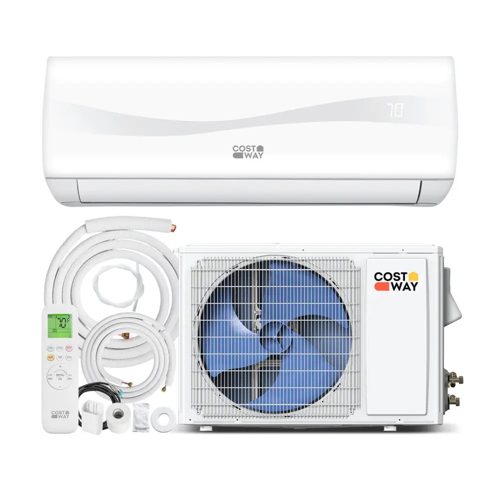 18000 BTU 19 SEER2 208-230V Mini Split Air Conditioner with Heat Pump - White - 18000 BTU Mini Split