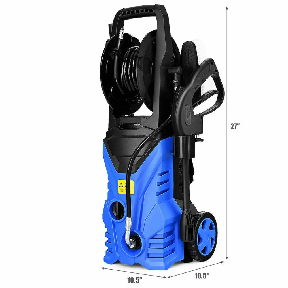 1800W 2030PSI Electric Pressure Washer Cleaner with Hose Reel-Blue - Blue - Pressure Washers