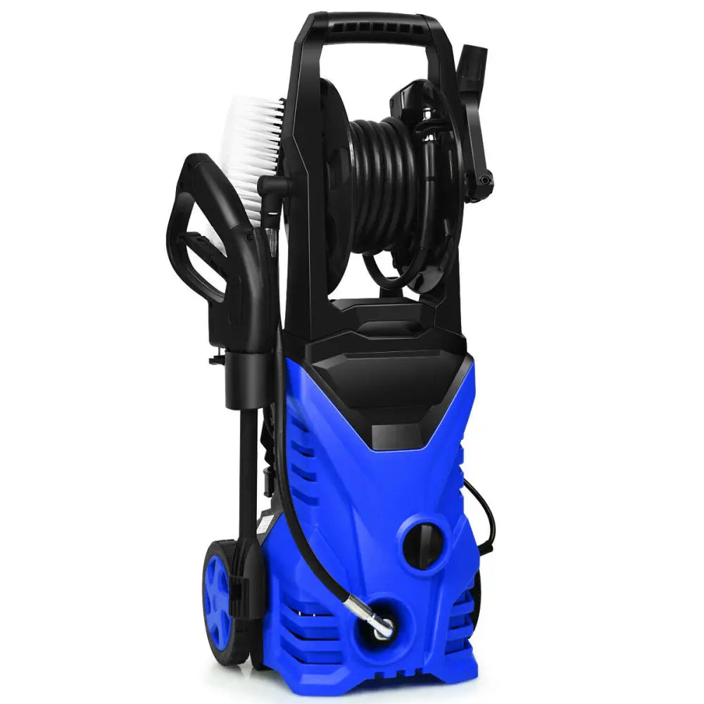 1800W 2030PSI Electric Pressure Washer Cleaner with Hose Reel-Blue - Blue - Pressure Washers