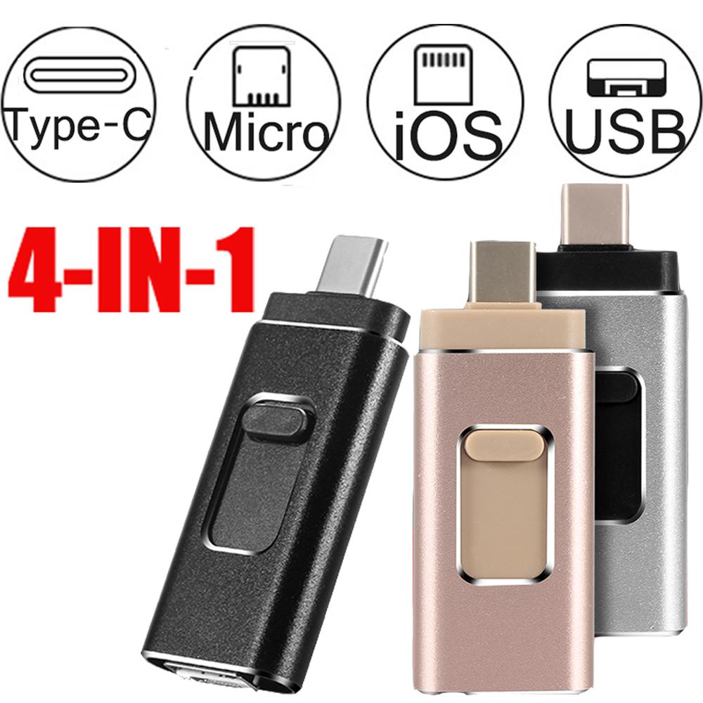 Compatible With Apple, 4 In 1 Stick For IPhone Android Type C USB Key