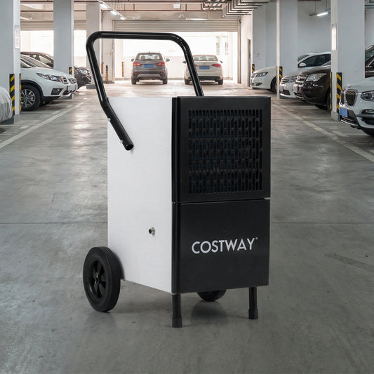 189 Pints Commercial Dehumidifier with Built-in Water Pump-Black