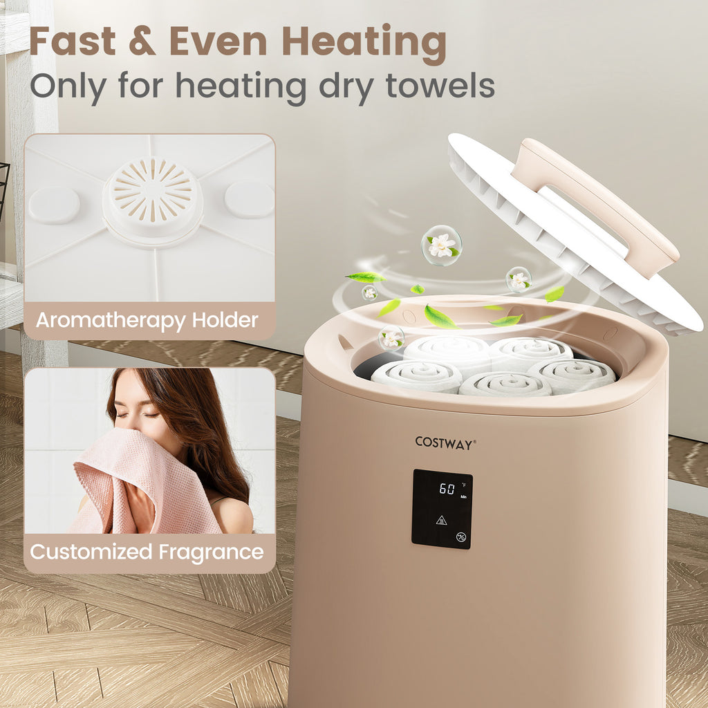 18L Large Towel Warmer with LED Display and Auto Shut off-Coffee