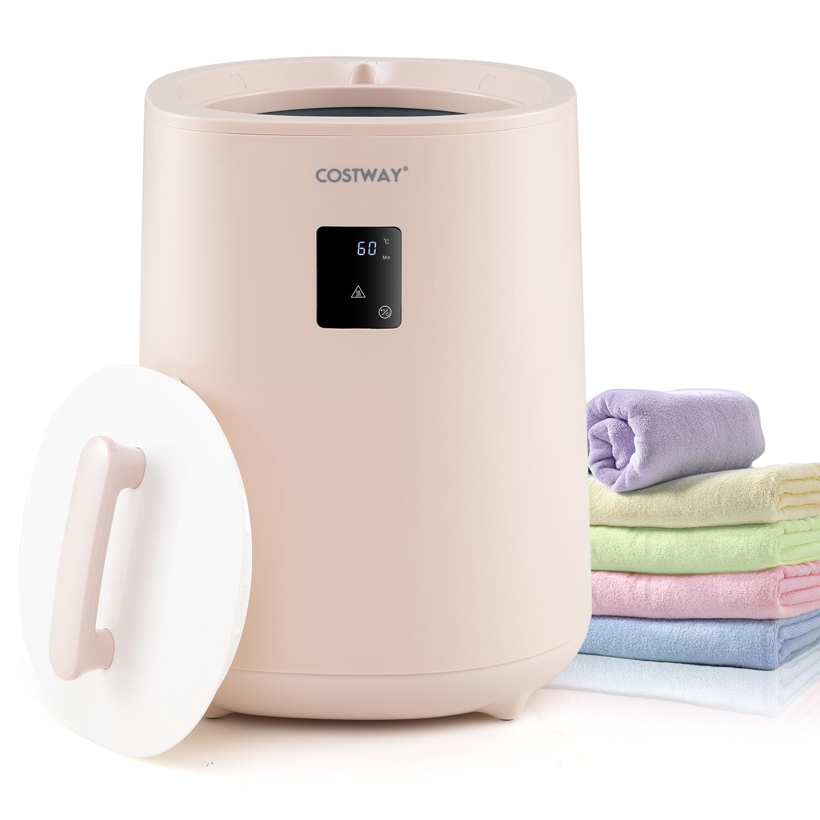 18L Large Towel Warmer with LED Display and Auto Shut off-Pink