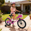 18 Inch Kids Bike with Training Wheels for Aged 3-8 Years Old - Magic Rose