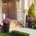 18 Inch Tall Flower Pot Set of 2 with Insert Bucket and Handle Design-Black