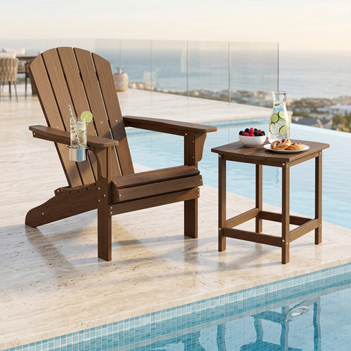 Table d'appoint de 45 cm résistante aux intempéries pour jardin, cour, terrasse – Café