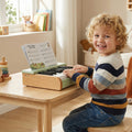 18 Keys Wooden Piano for Kids with Removable Music Stand-Green