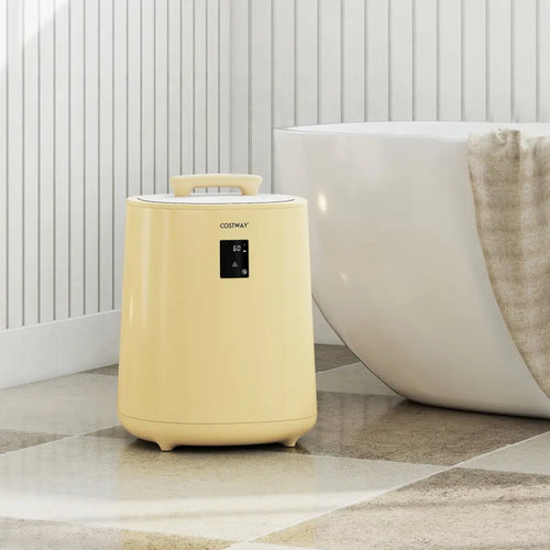 18L Large Towel Warmer with LED Display and Auto Shut off-Yellow - Yellow - Dryers