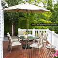 19.5 Inch Fillable Round Umbrella Base Stand for Yard Garden Poolside-Black - Black - Outdoor Umbrella Bases