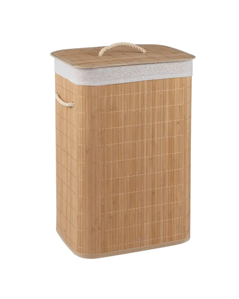 19 Gal Bamboo Clothes Hamper with Removable Liner and Portable Handles-Natrual - Natural - Laundry Baskets