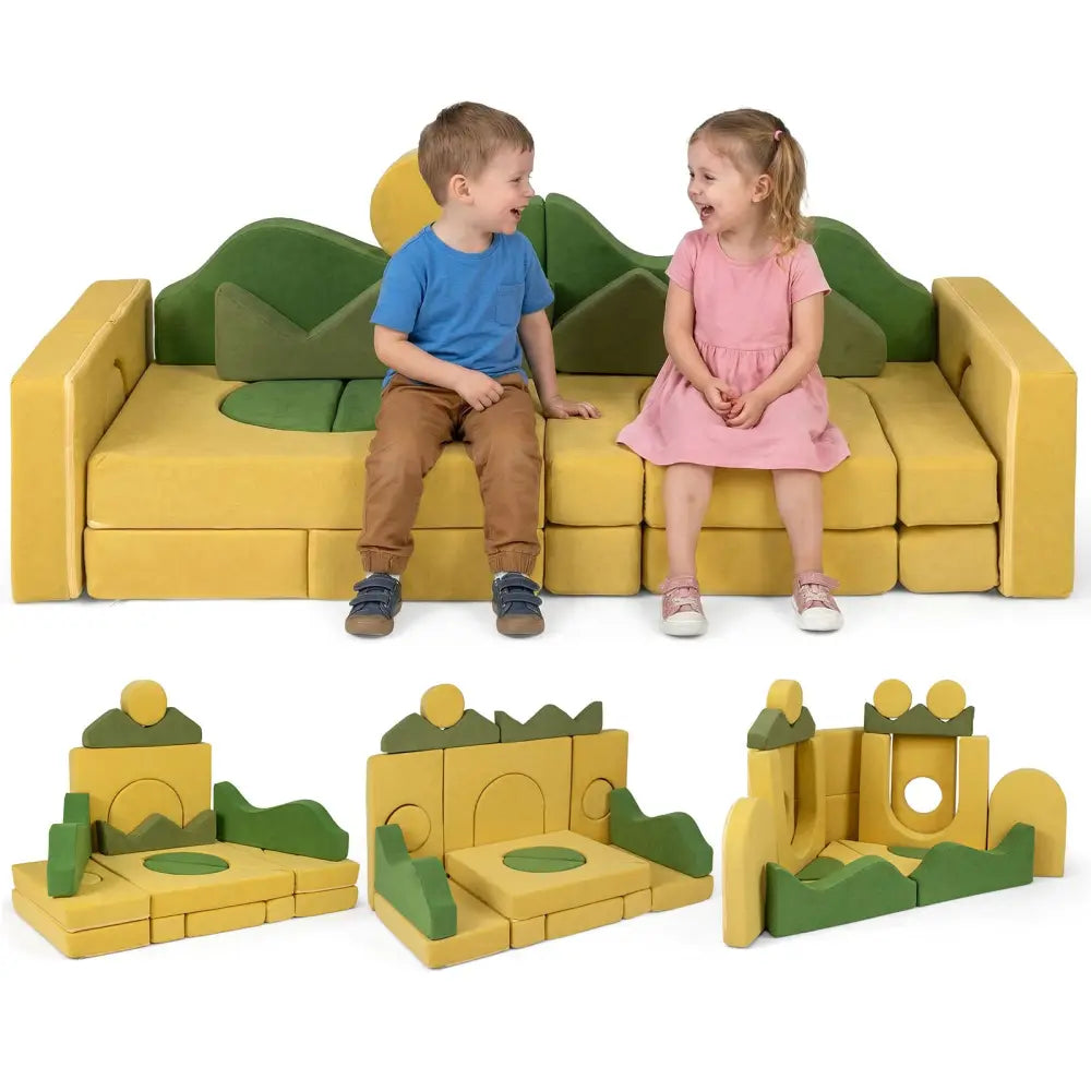 19 Pieces Modular Kids Play Couch for Inspiring Creativity - Kids Chairs & Seating