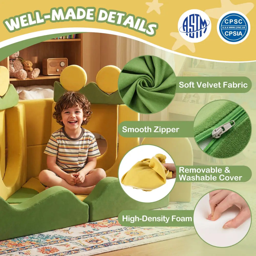 19 Pieces Modular Kids Play Couch for Inspiring Creativity - Kids Chairs & Seating