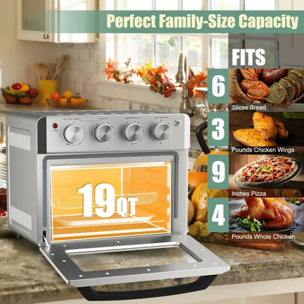 19 Qt Dehydrate Convection Air Fryer Toaster Oven with 5 Accessories - Oasis Home Essentials