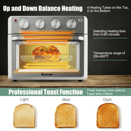 19 Qt Dehydrate Convection Air Fryer Toaster Oven with 5 Accessories - Oasis Home Essentials