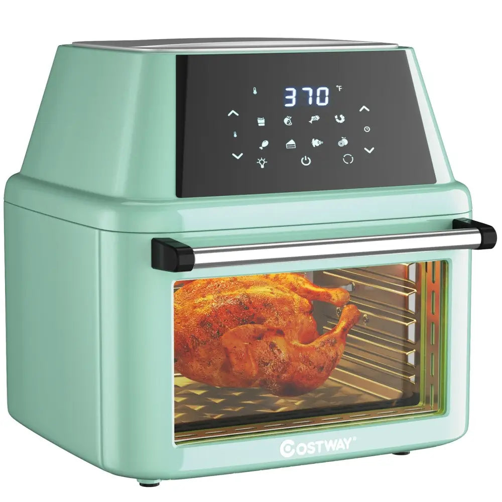 19 qt Multi - functional Air Fryer Oven 1800 W Dehydrator Rotisserie - Green - Oasis Home Essentials