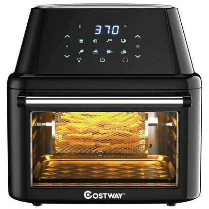 19 qt Multi - functional Air Fryer Oven 1800 W Dehydrator Rotisserie - Black - Oasis Home Essentials