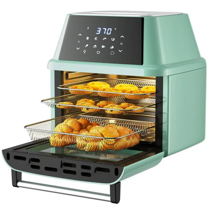 19 qt Multi - functional Air Fryer Oven 1800 W Dehydrator Rotisserie - Green - Oasis Home Essentials