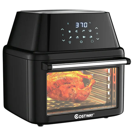 19 qt Multi - functional Air Fryer Oven 1800 W Dehydrator Rotisserie - Black - Oasis Home Essentials