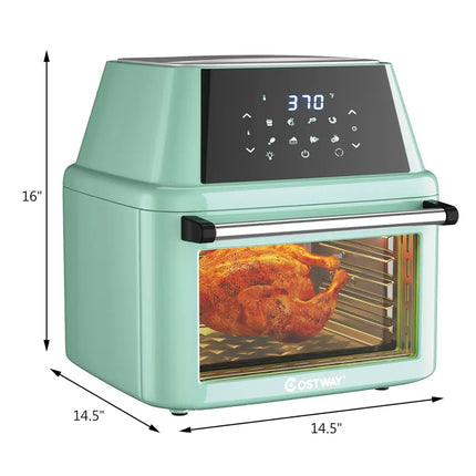 19 qt Multi - functional Air Fryer Oven 1800 W Dehydrator Rotisserie - Green - Oasis Home Essentials