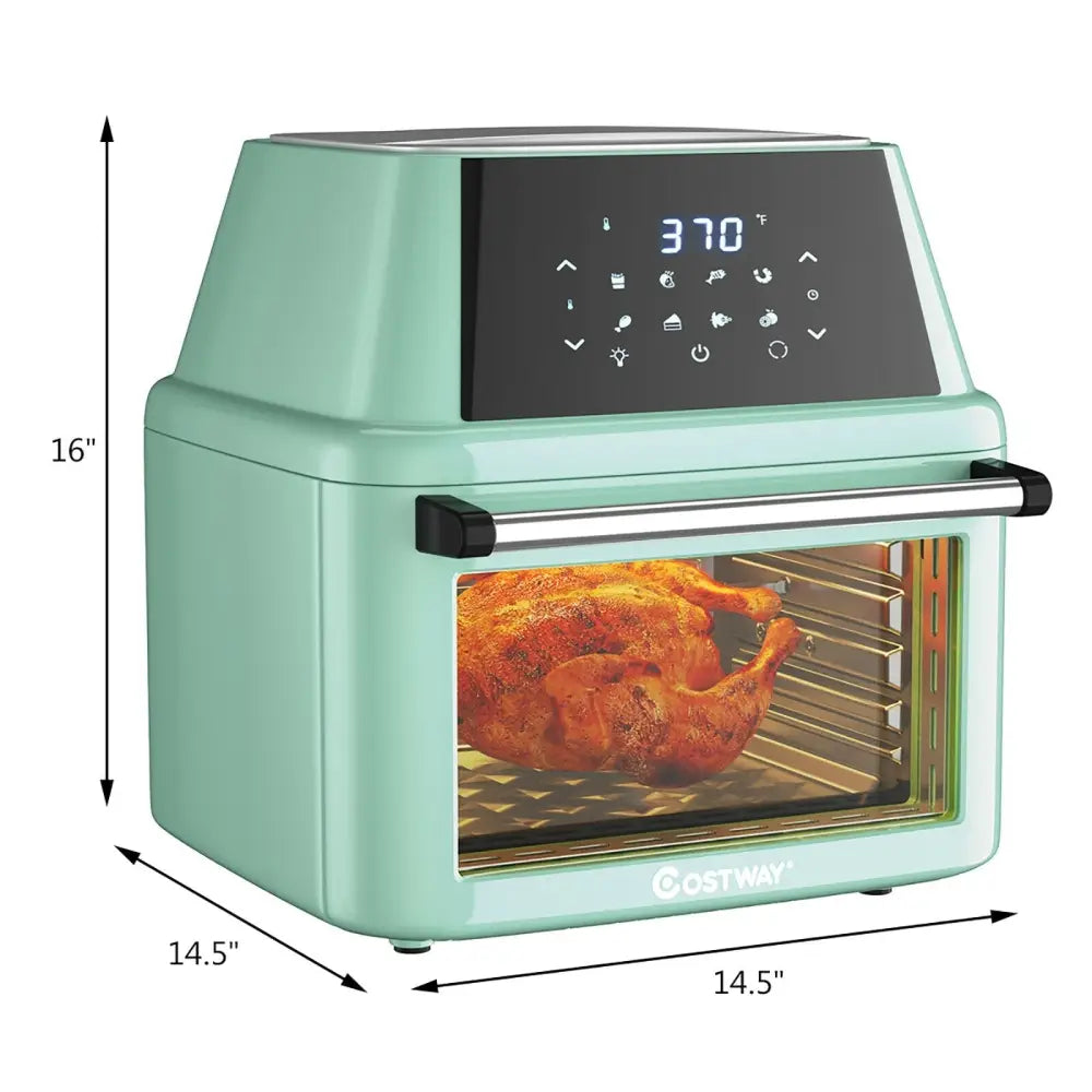 19 qt Multi - functional Air Fryer Oven 1800 W Dehydrator Rotisserie - Green - Oasis Home Essentials
