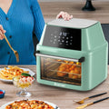 19 qt Multi - functional Air Fryer Oven 1800 W Dehydrator Rotisserie - Green - Oasis Home Essentials