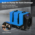 190 PPD Commercial Dehumidifier with Pump and 2 Wheels-Blue Costway