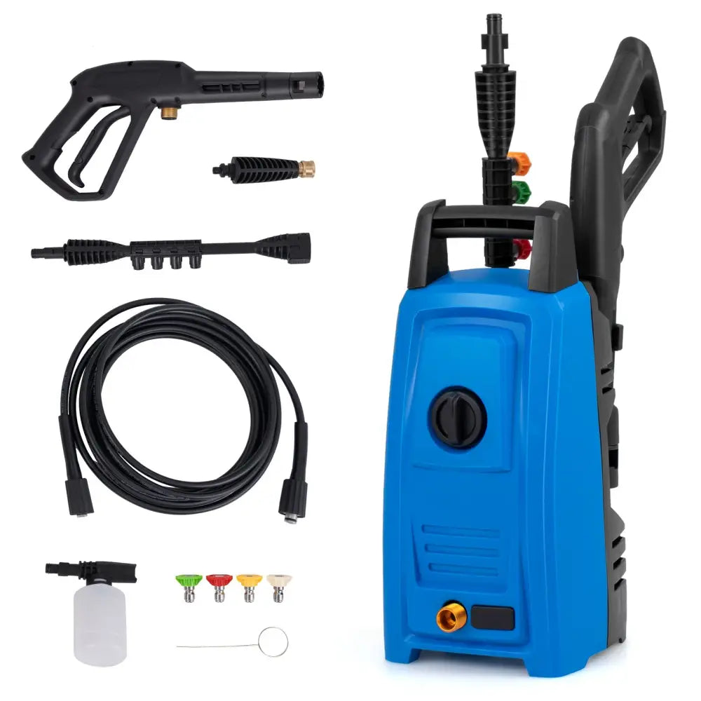 1900 PSI 1.8 GPM Electric Pressure Washer with 4 Quick Connect Nozzles-Blue - Blue - Pressure Washers