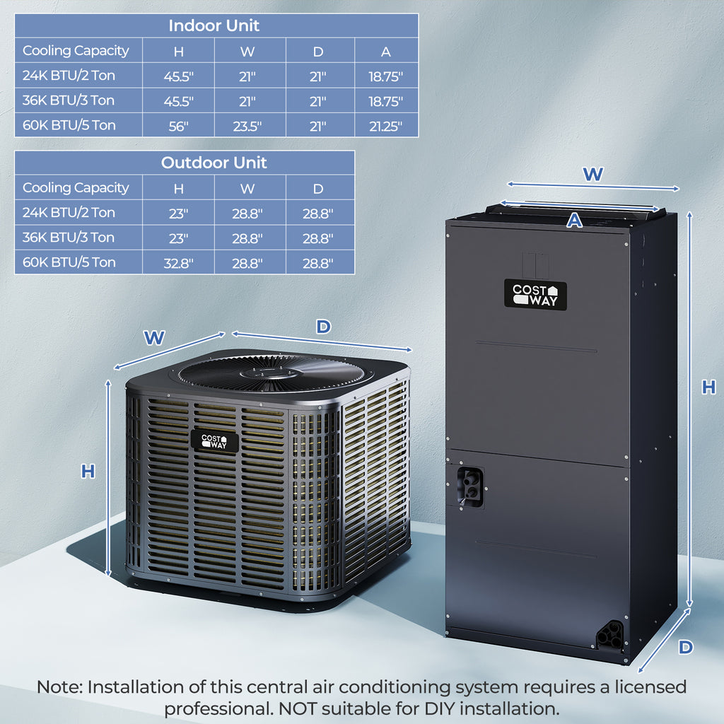 3 Ton 19 SEER2 High-Performance Heat Pump System (Operates down to -15°C)