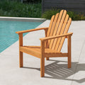 Fauteuils de jardin Adirondack empilables (lot de 1) en bois d'acacia massif pour terrasse