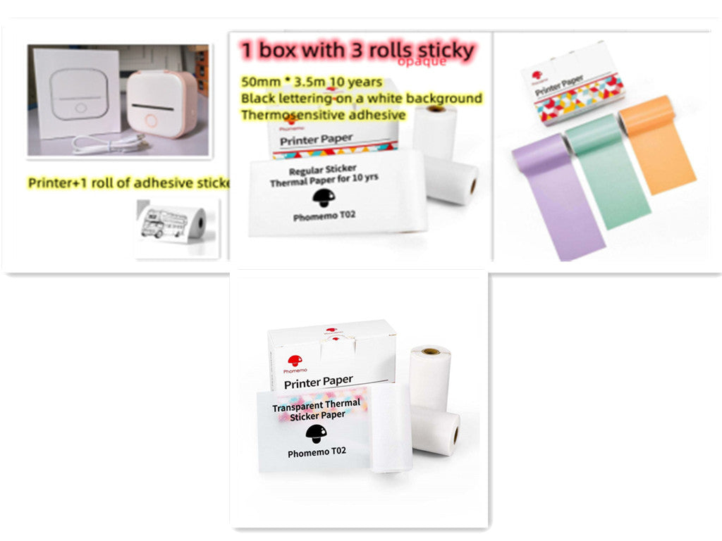 Portable Mini Thermal Label Printer Home Photo Printer\ Printer Bluetooth-compatible Mini Label Printer Price Tag