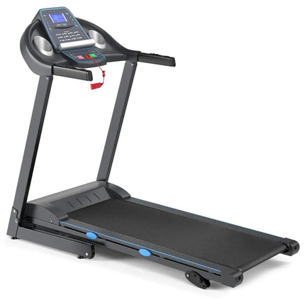 2.25 HP Folding Electric Motorized Power Treadmill with Blue Backlit LCD Display - Black - Treadmills