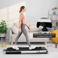 2.25HP 2 in 1 Folding Treadmill with APP Speaker Remote Control-Silver - Silver - Treadmills