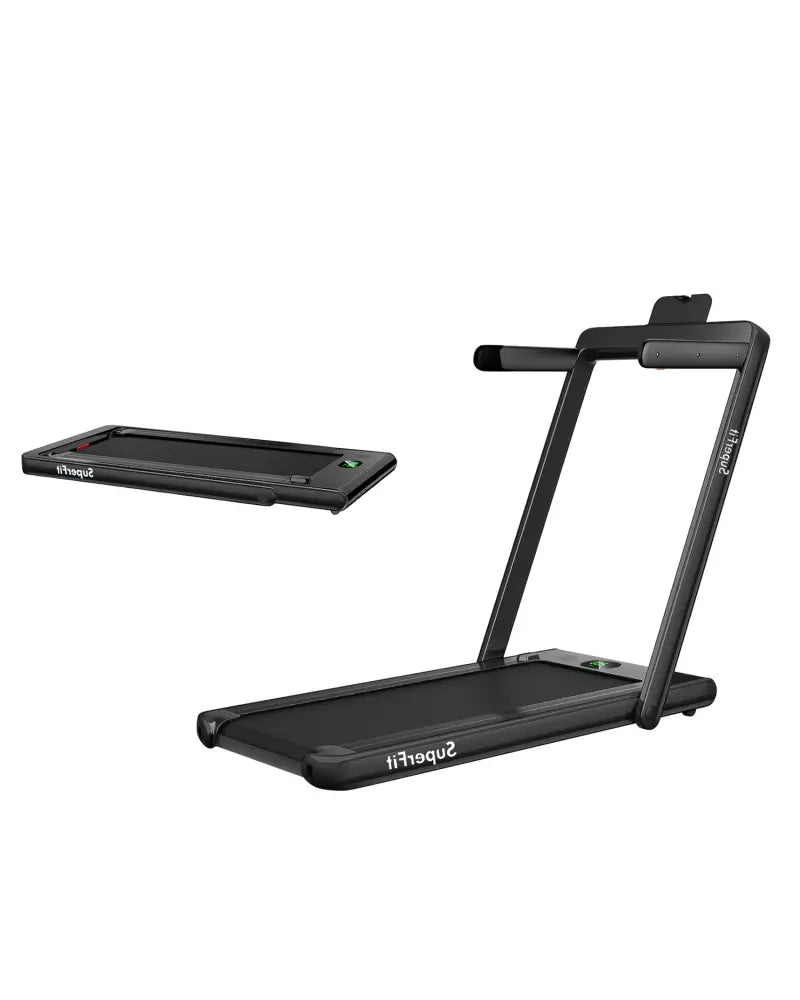 2.25HP 2 in 1 Folding Treadmill with APP Speaker Remote Control-Black - Black - Treadmills