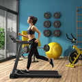 2.25HP Electric Running Machine Treadmill with Speaker and APP Control-Red - Red - Treadmills