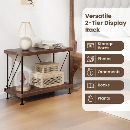 2/3/4/5-Tier Multipurpose Display Rack with Metal Frame-2-Tier Costway