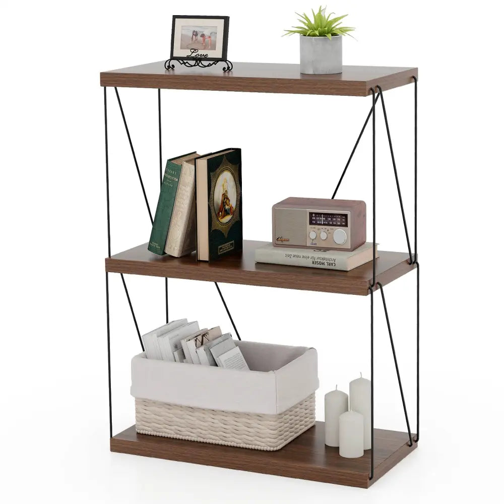 2/3/4/5-Tier Multipurpose Display Rack with Metal Frame-3-Tier Costway
