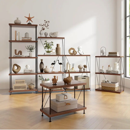 2/3/4/5-Tier Multipurpose Display Rack with Metal Frame-3-Tier Costway