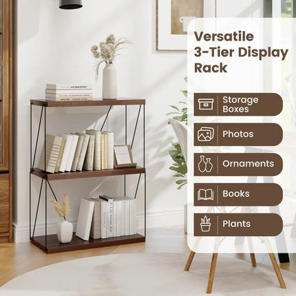 2/3/4/5-Tier Multipurpose Display Rack with Metal Frame-3-Tier Costway