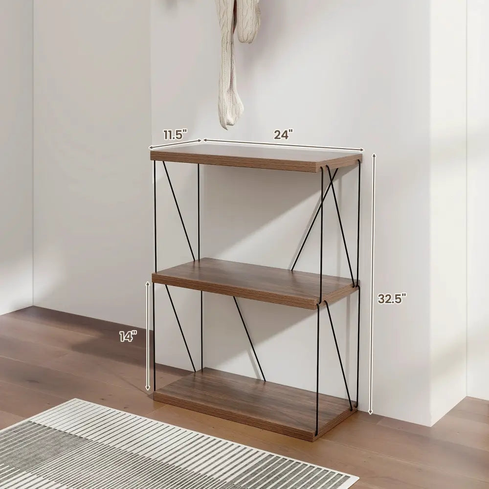 2/3/4/5-Tier Multipurpose Display Rack with Metal Frame-3-Tier Costway