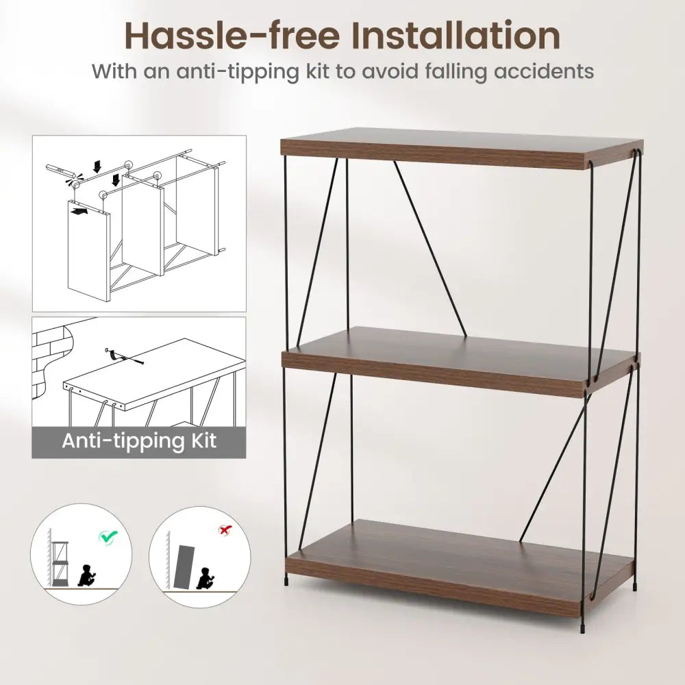 2/3/4/5-Tier Multipurpose Display Rack with Metal Frame-34 inches Costway