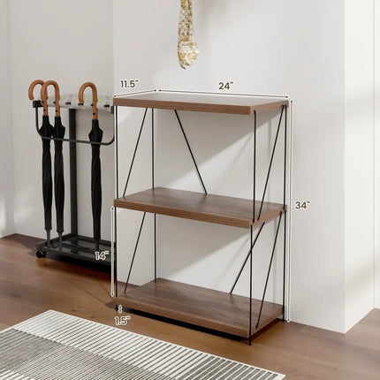 2/3/4/5-Tier Multipurpose Display Rack with Metal Frame-34 inches Costway
