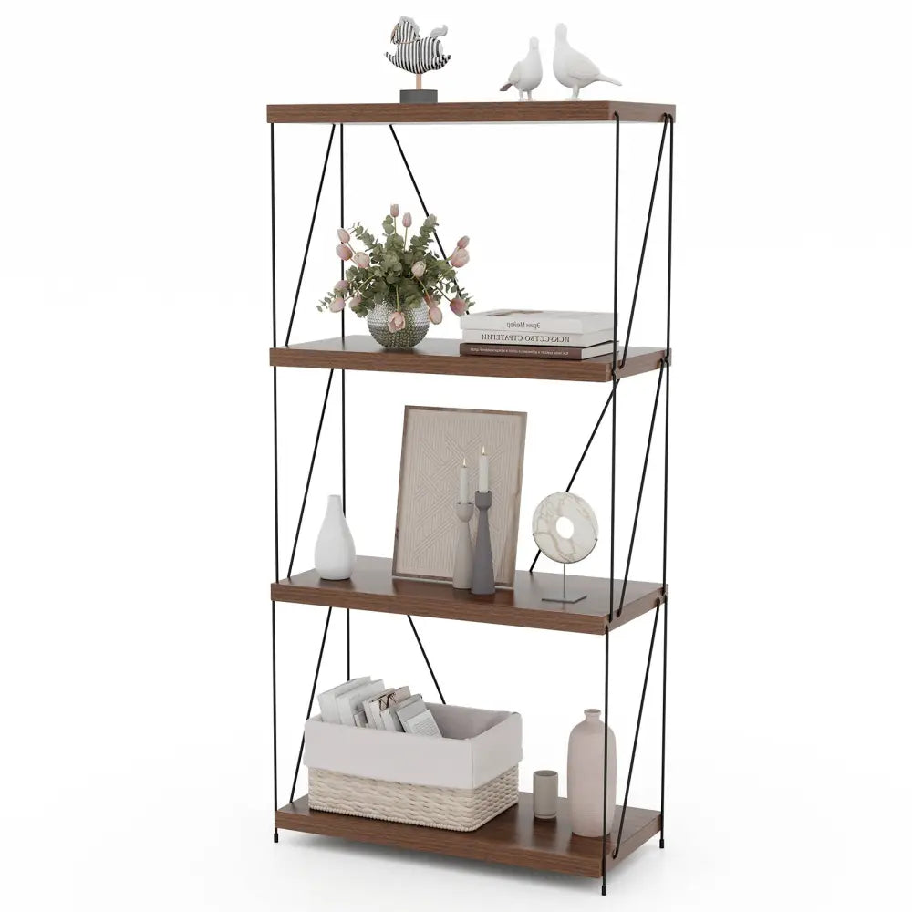 2/3/4/5-Tier Multipurpose Display Rack with Metal Frame-4-Tier Costway