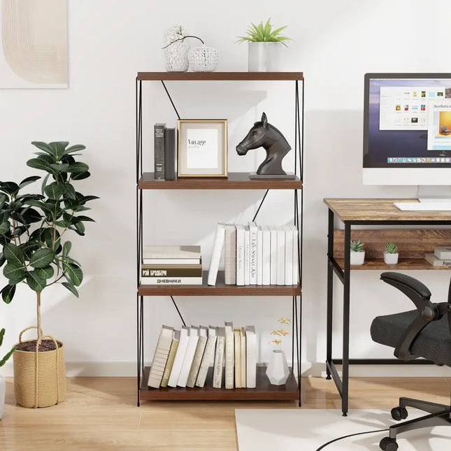 2/3/4/5-Tier Multipurpose Display Rack with Metal Frame-4-Tier Costway