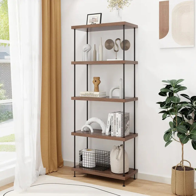 2/3/4/5-Tier Multipurpose Display Rack with Metal Frame-5-Tier Costway