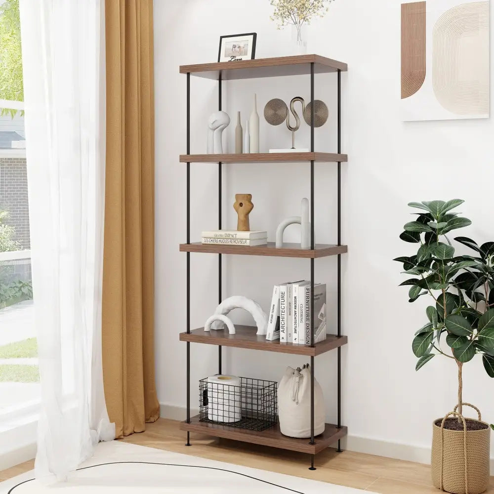 2/3/4/5-Tier Multipurpose Display Rack with Metal Frame-5-Tier Costway