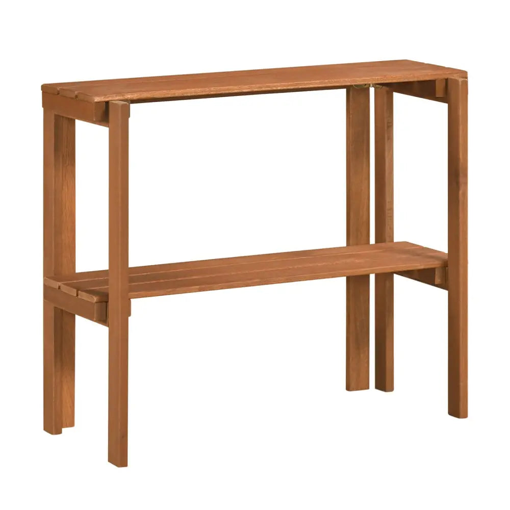 2/3-Tier Folding Wooden Storage Shelves for Entryway and Garden-2-Tier - Plant Stands