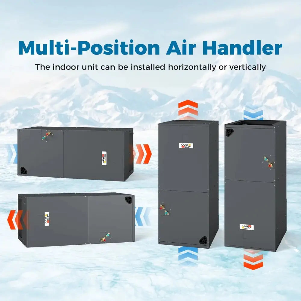 2-3 Ton 18.6-20 SEER2 Ultra-Low Temperature€‹ Heat Pump System (Operates down to -20°C) Costway