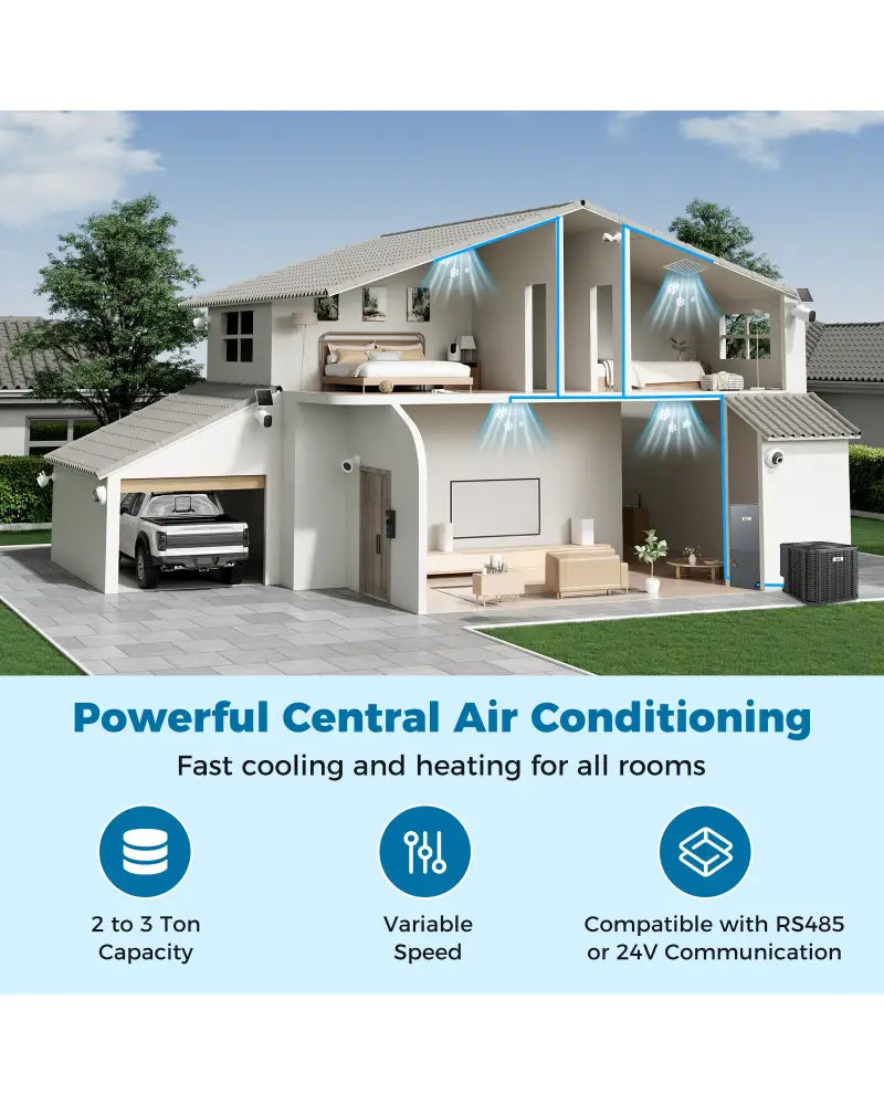 2-3 Ton 18.6-20 SEER2 Ultra-Low Temperature’’‹ Heat Pump System (Operates down to -20°C) - Gray - Heat Pumps