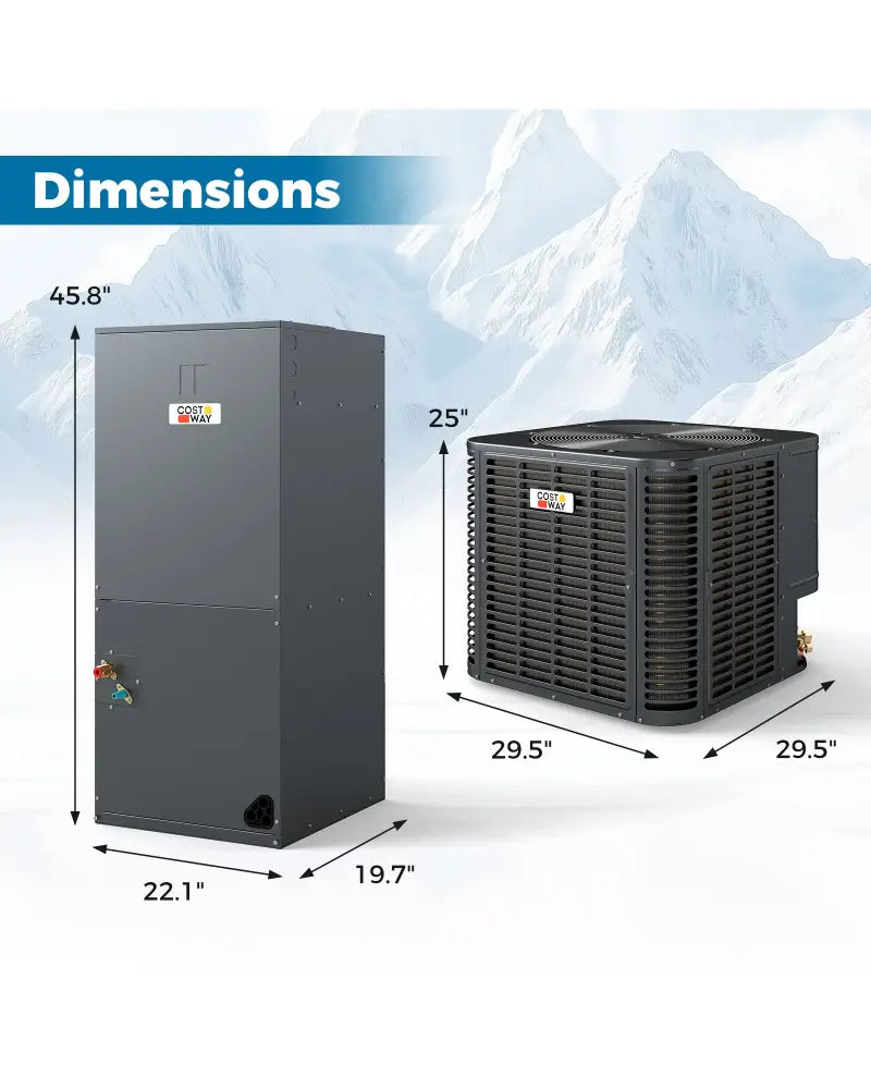 2-3 Ton 18.6-20 SEER2 Ultra-Low Temperature’’‹ Heat Pump System (Operates down to -20°C) - Gray - Heat Pumps